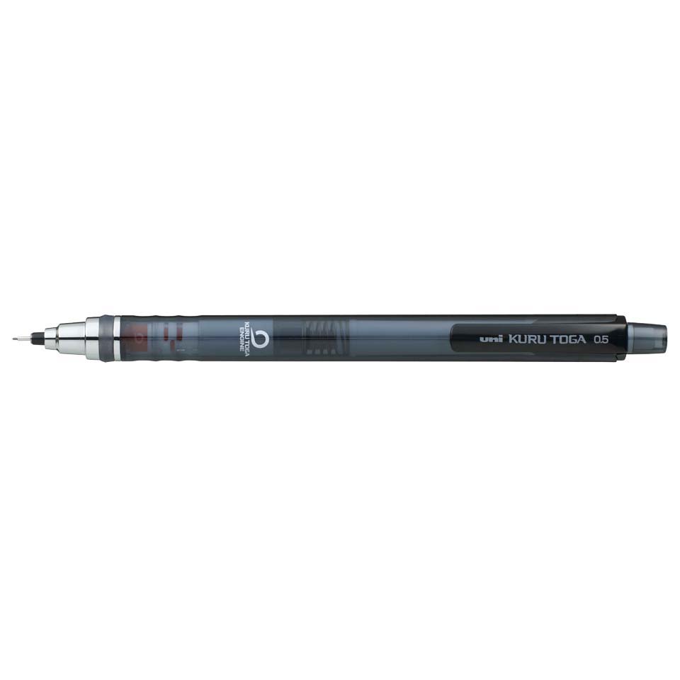 M56561P.24 Uni-ball Kuru Toga Mechanical Pencil Rubber Grip 0.5 mm Black