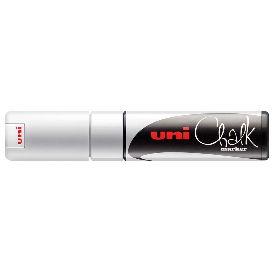 Uni Chalk Marker Bullet Tip Silver