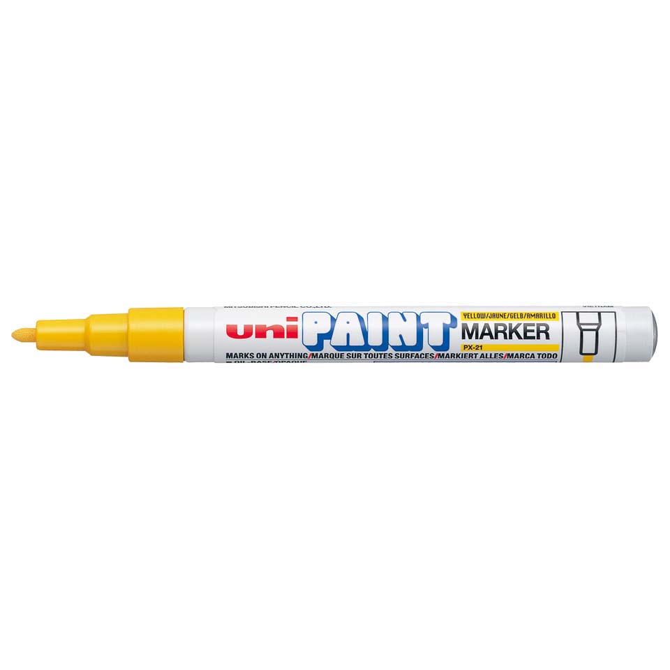 3 White pen Uni Uni-Ball PX-21 0.8~1.2mm Oil Based Permanent Paint Marker 