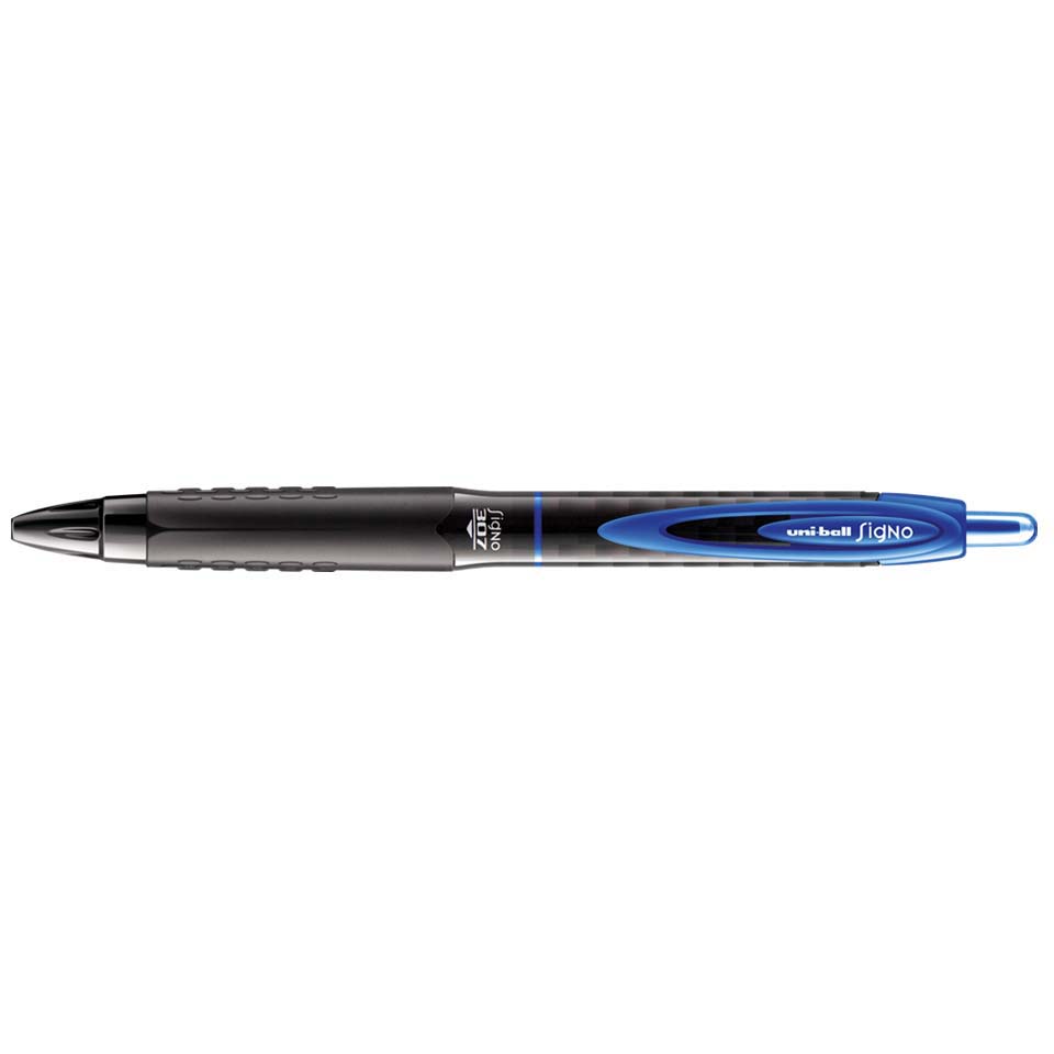 Uni-Ball Signo 307 Blau Farbe Fein Einziehbar Gel Tinte Kugelschreiber 