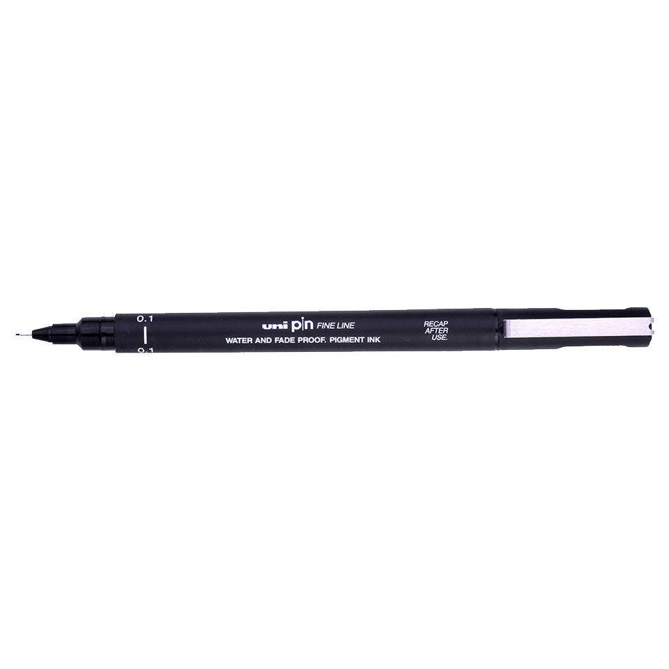 3 x Uni-Ball Uni Pin 0.1mm Fine Line Pigment Ink Black Fineliner Marker Pens 