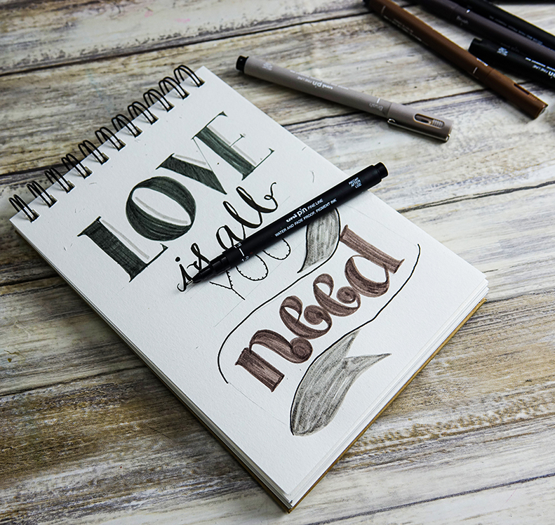 Hand-lettering guide