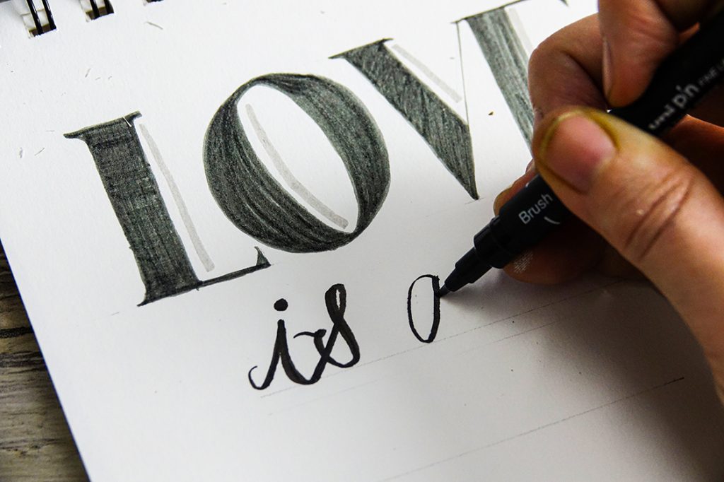 Practice hand lettering