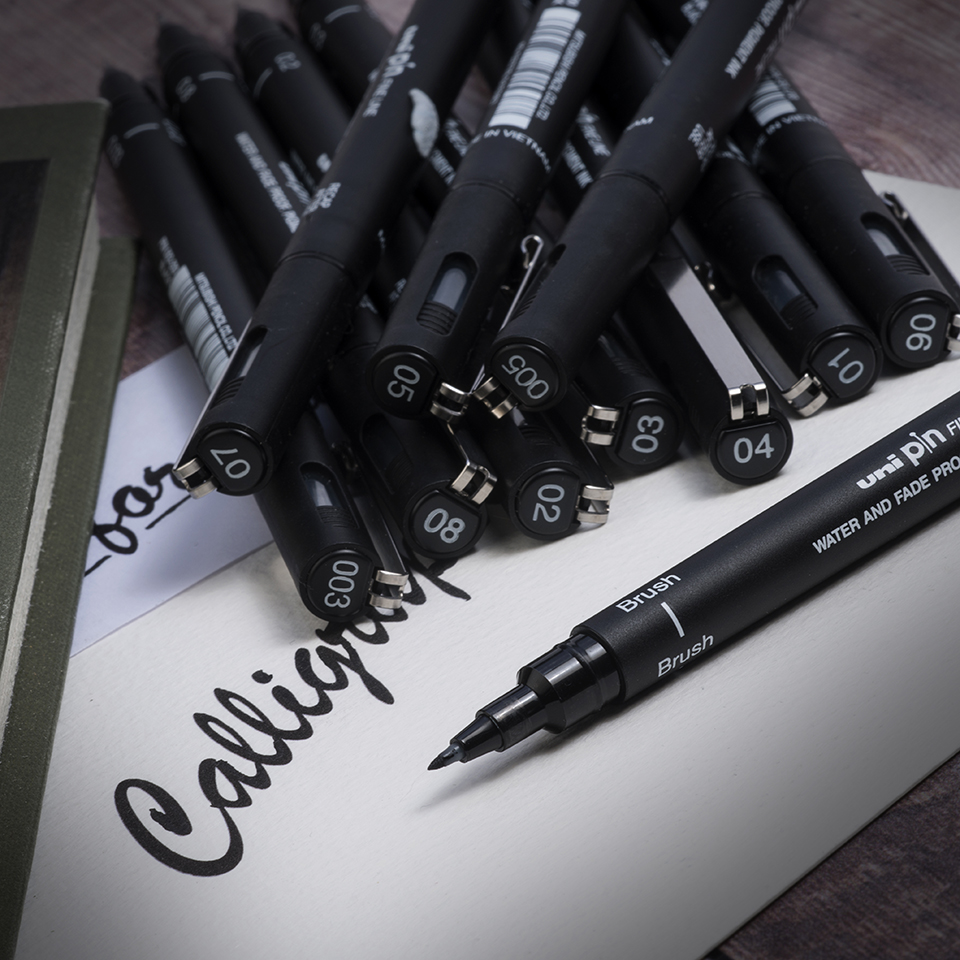 Uni Pin Fineliner Drawing Pen : Black : 0.4 mm