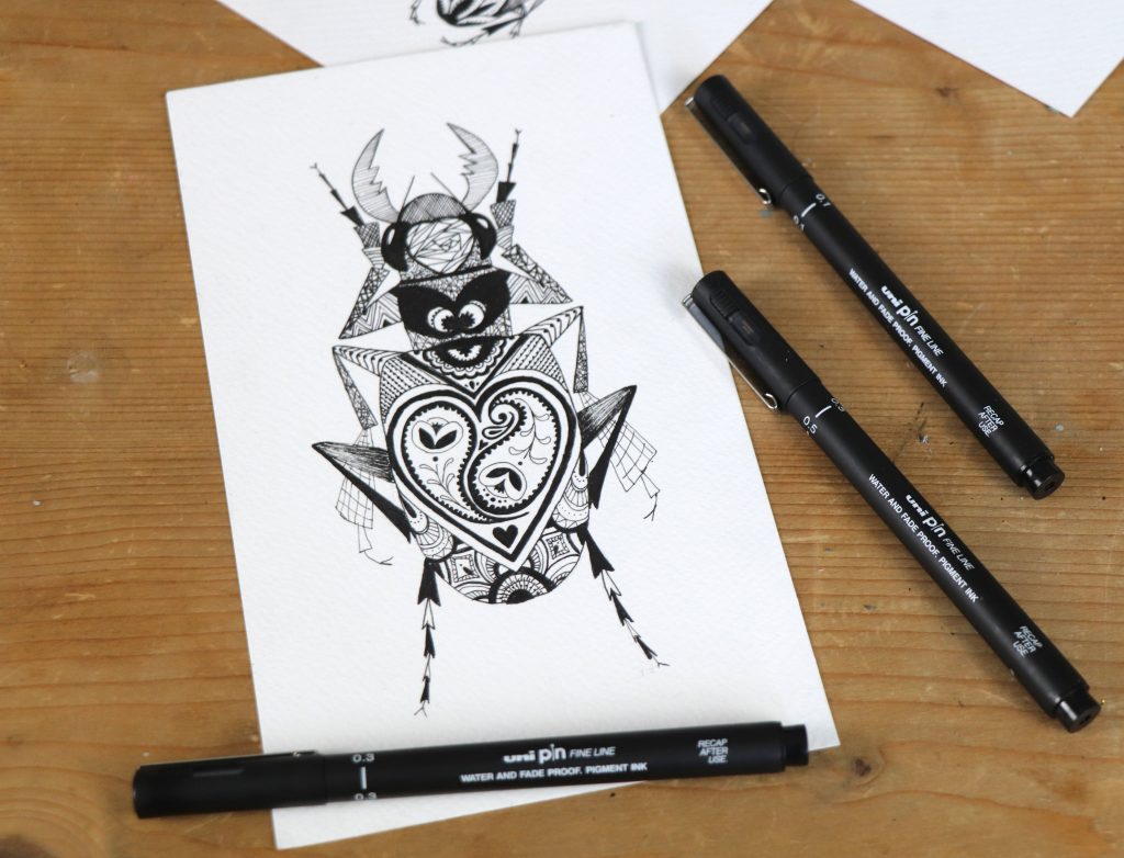 Try zentangle-inspired art with PIN pens 