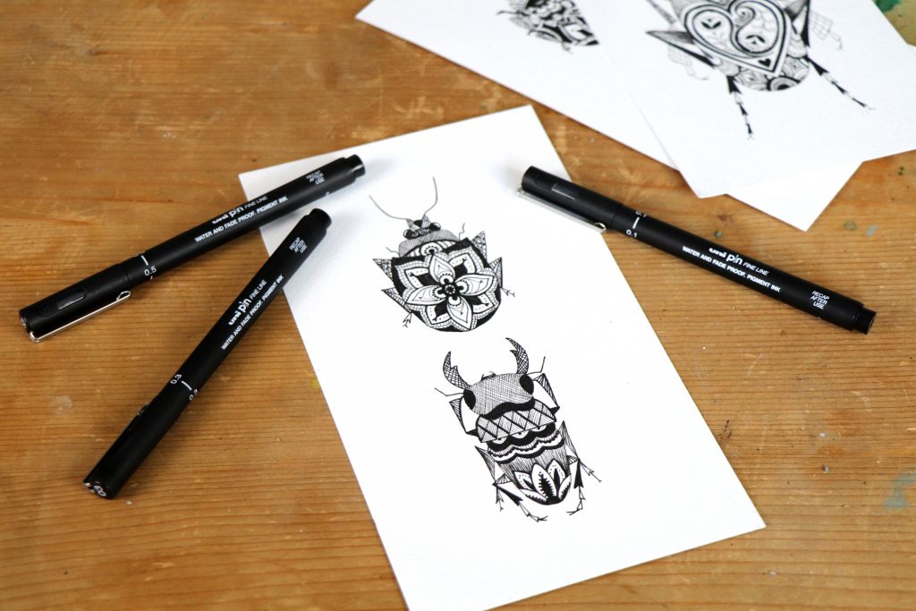 Try zentangle-inspired art with PIN pens 
