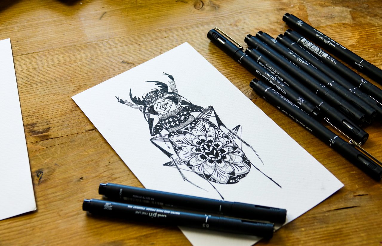 Try zentangle-inspired art with PIN pens - uni-ball