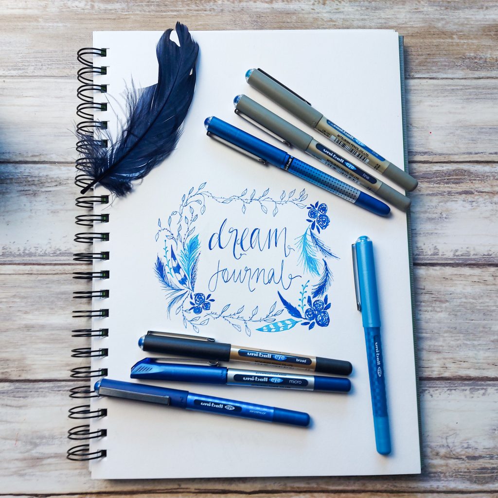 Dream journal uni-Eye blue pens