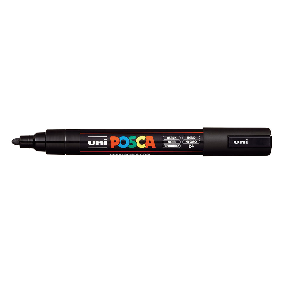 Uni-Ball Posca Pc-5m [10 Pen Set] Includes 1 of Each - Black