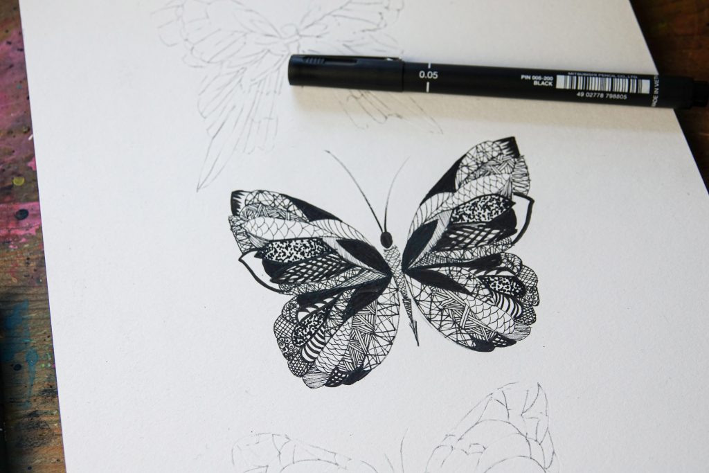 intricate designs and drawings with PIN pens