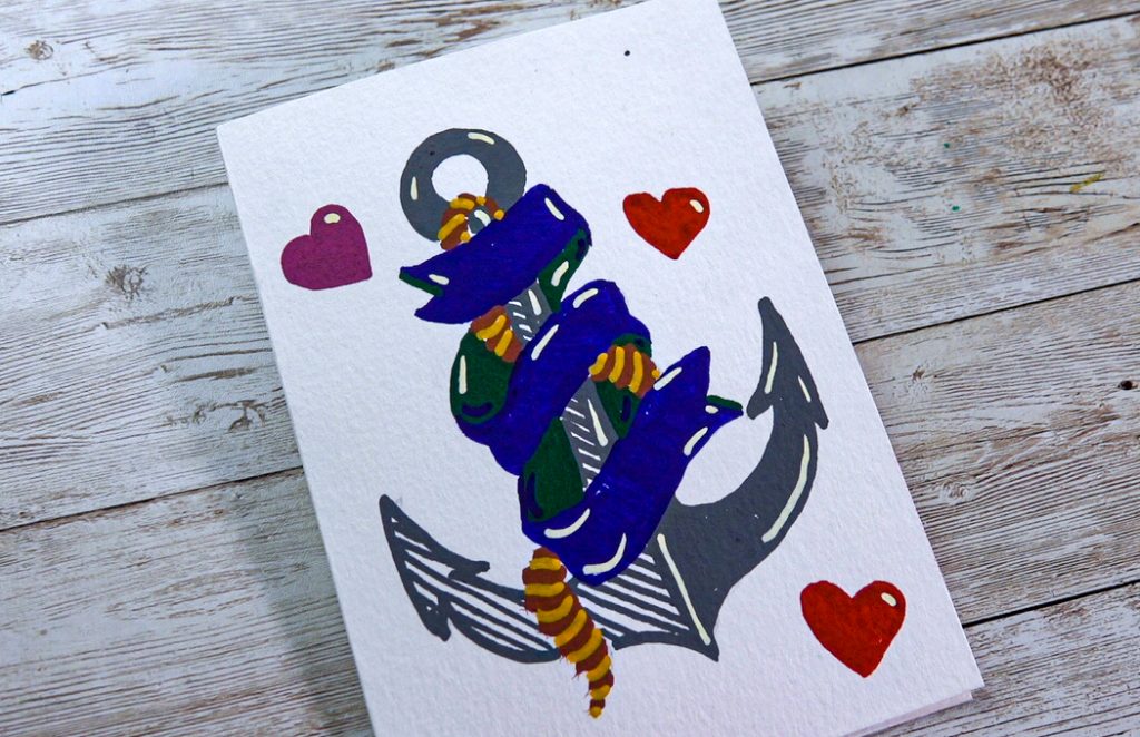 make a valentines greeting with POSCA Deep colours