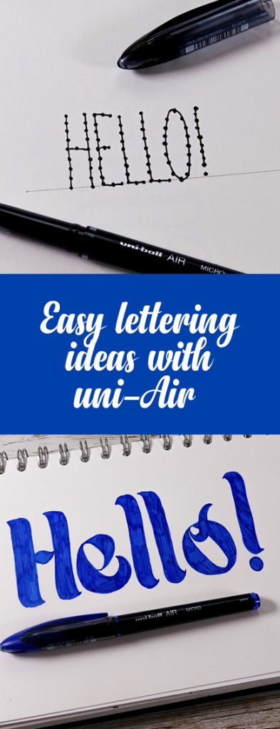 Easy hand lettering with uni-air pens