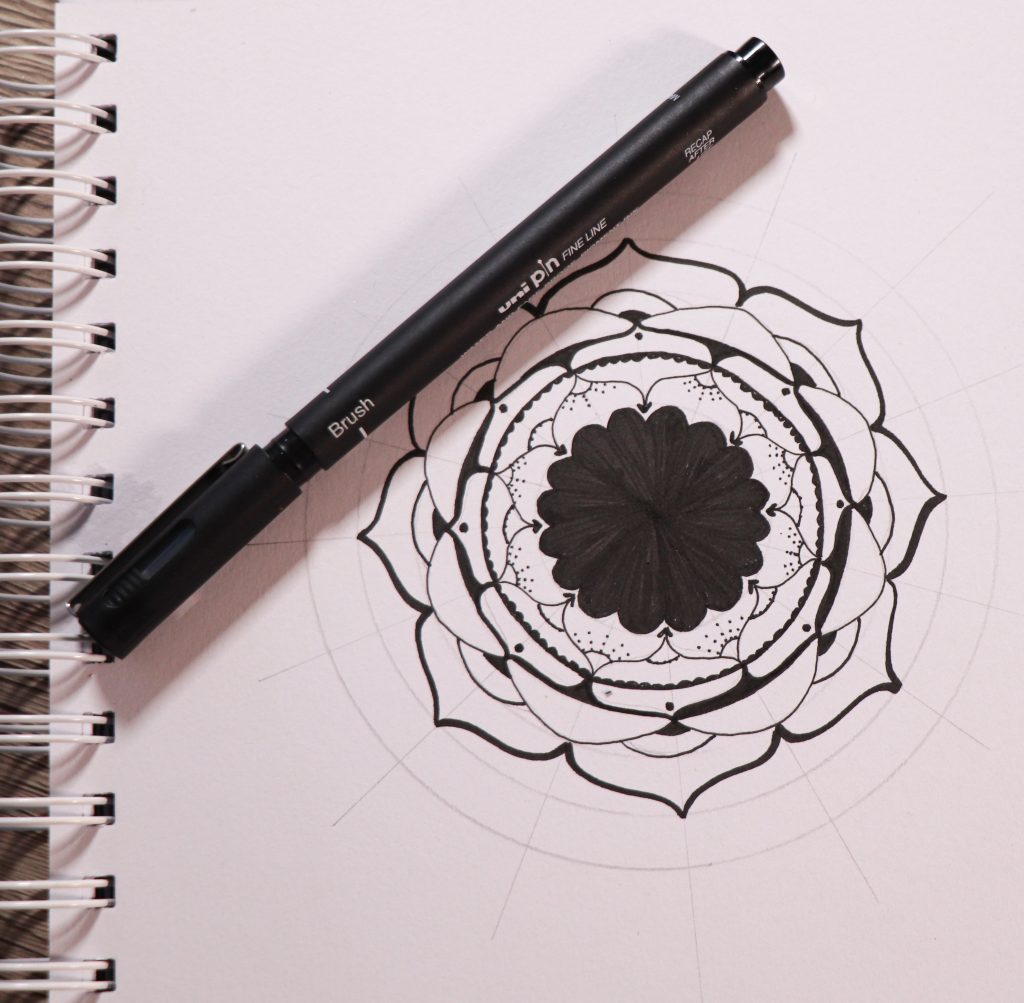 Mandala designs with PIN pens