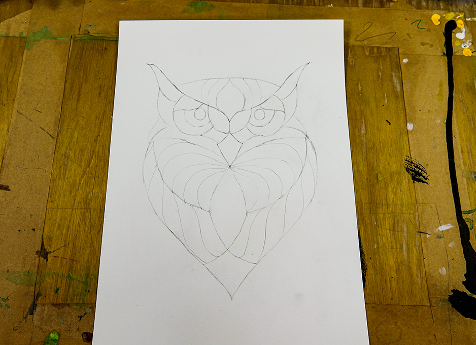Create sections within your owl body