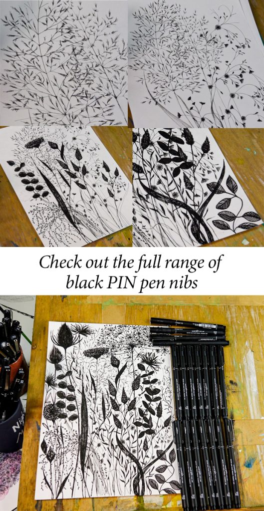 black PIN pen nibs