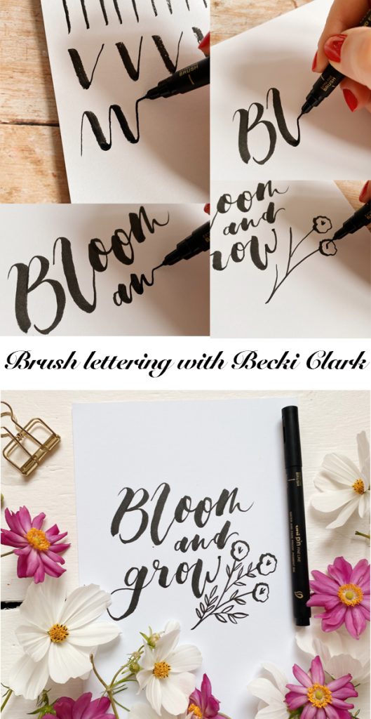 Make your own brush script prints with Becki Clark 