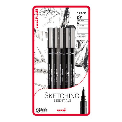  Uni Pin Fineliner Drawing Pen - Sketching Set - Black