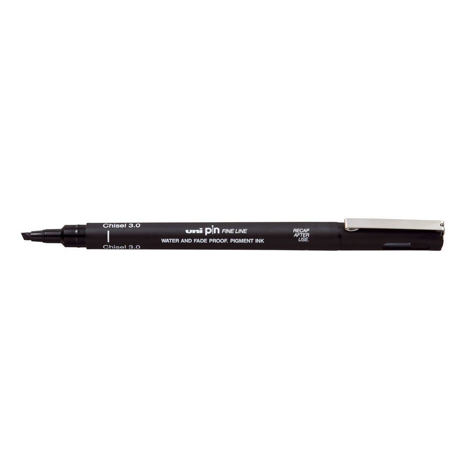 PIN 3 mm Chisel tip Calligraphy Pen, broad - uni-ball
