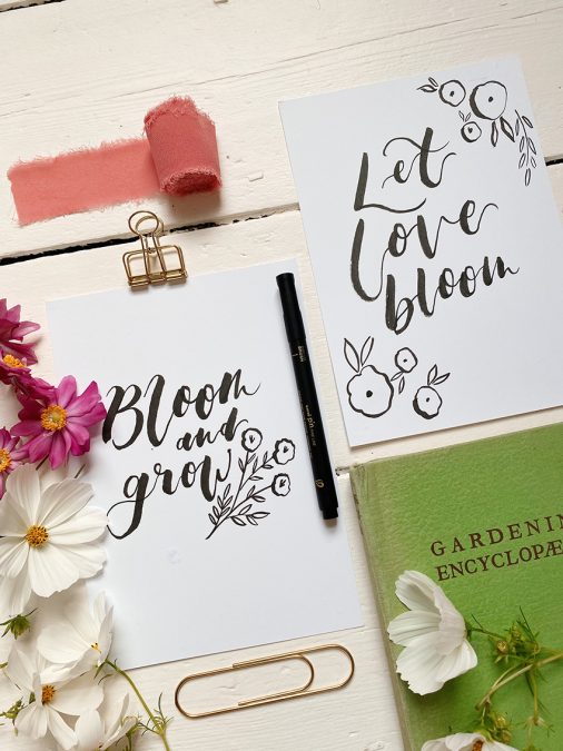Make your own brush script prints with Becki Clark
