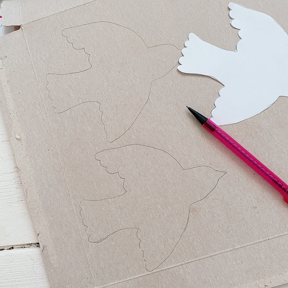 Simple POSCA dove decorations from Becki Clark