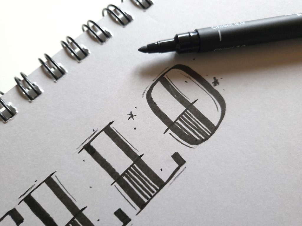 uni-PIN hand-lettering how to 