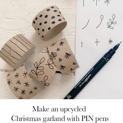 Make an upcycled festive garland with PIN pens