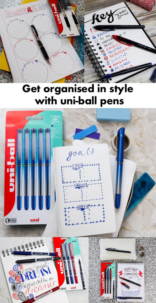 get organised with uni-ball pens