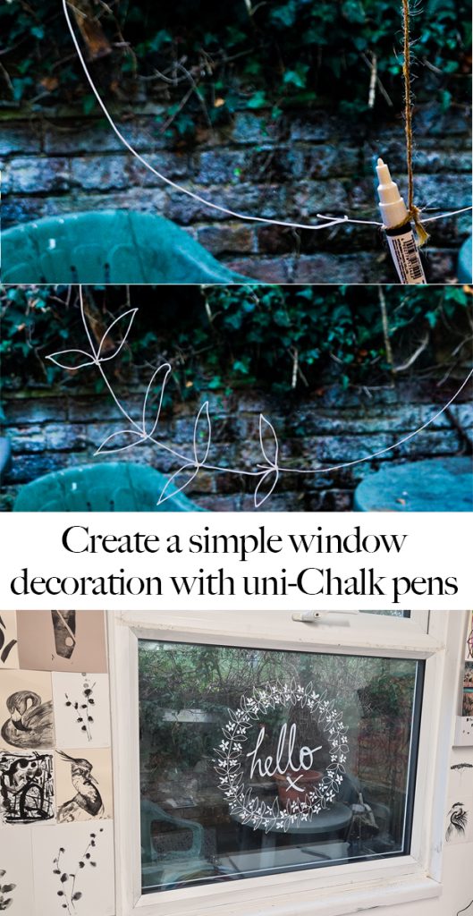 window decoration with uni-Chalk Markers