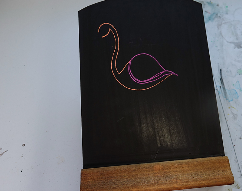 simple flamingo chalk markers